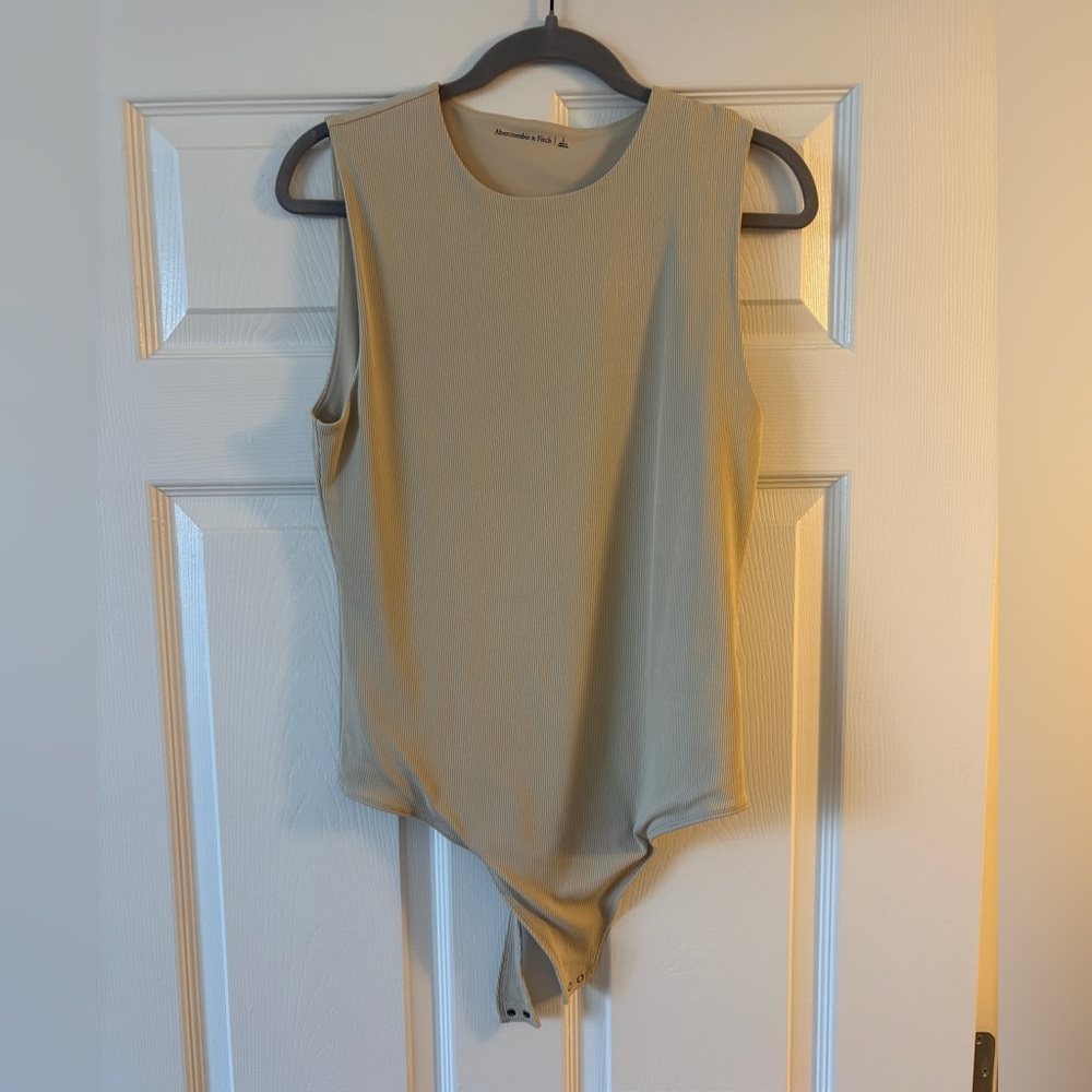 Sleeveless Beige Bodysuit Top